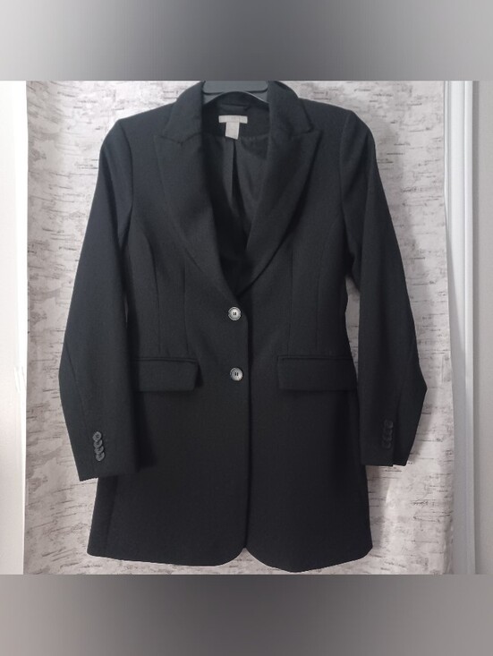 H&M Jackets & Blazers - H&M Double Brested Long Blazer Sz S
